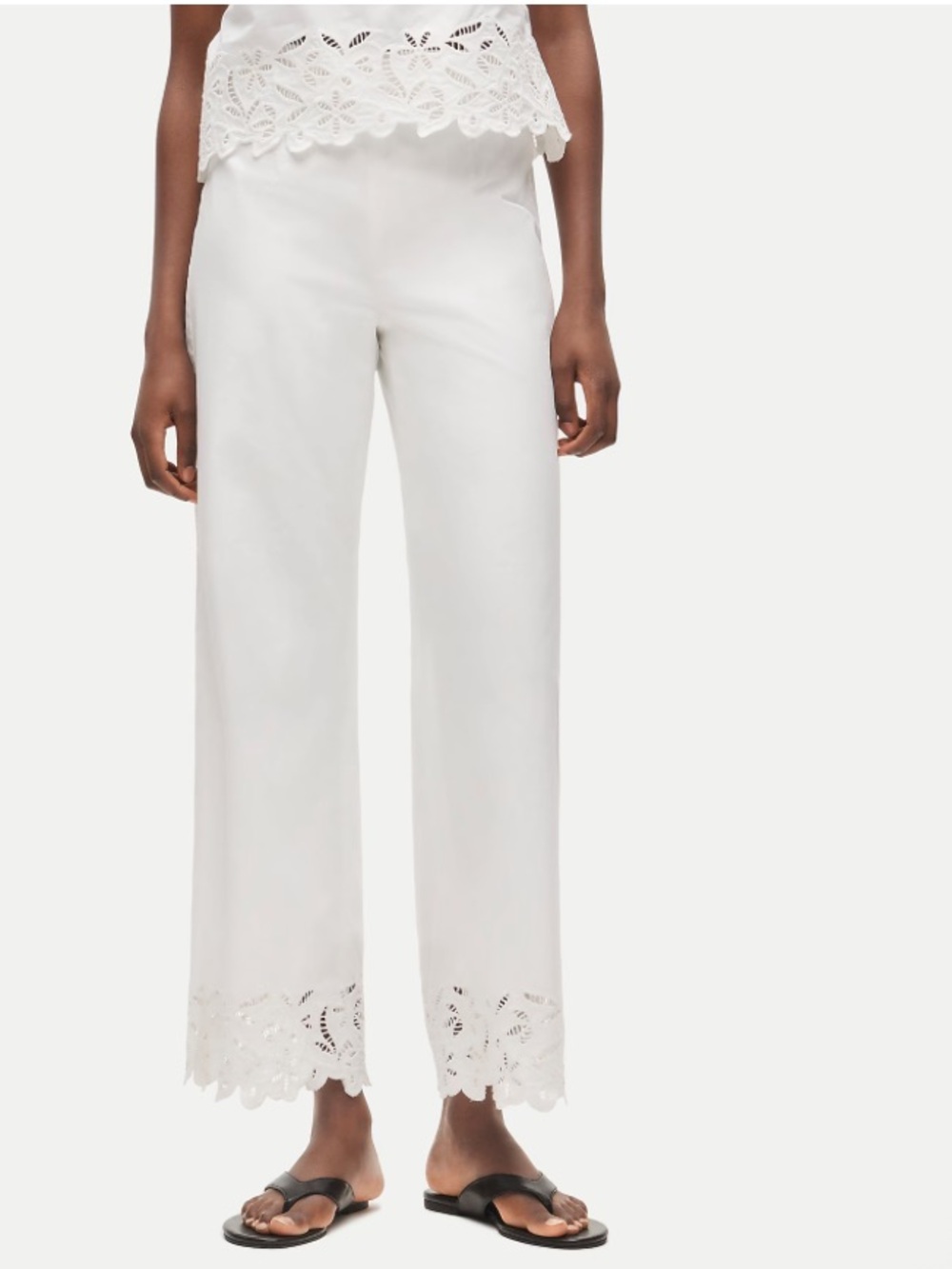 NWT J. Crew Rori Embroidered-Hem Pants